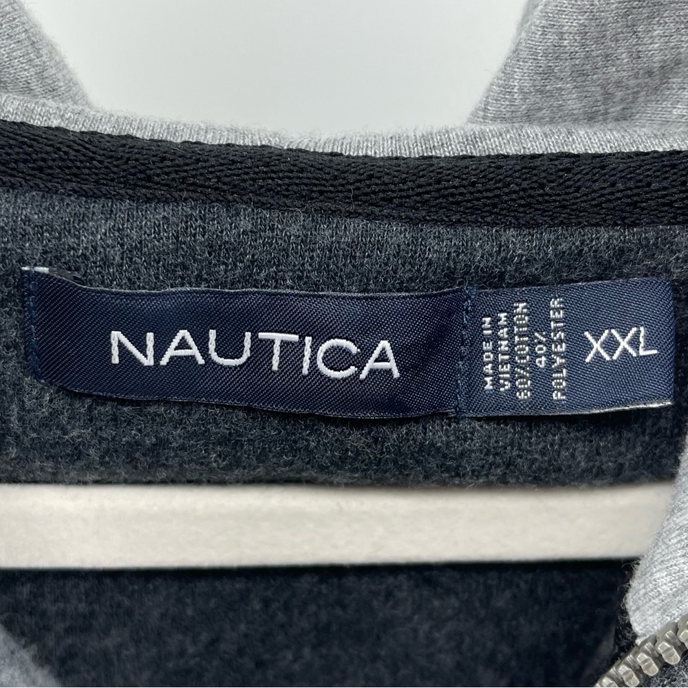Nautica Full Zip Hoodie Sweatshirt in Charcoal Grey, Men's XXL - Picture 7 of 8